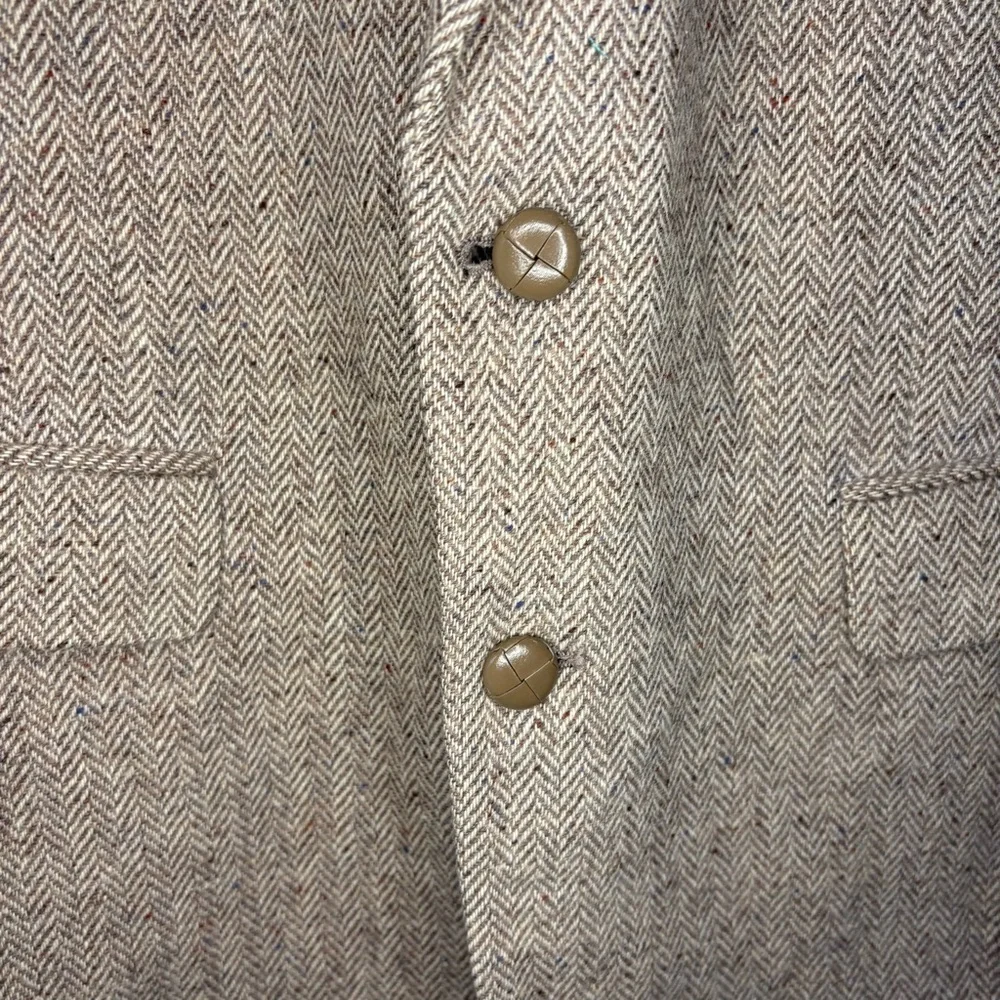 Farah Wool Herringbone Tweed Blazer 42L – Speckled Donegal Look
